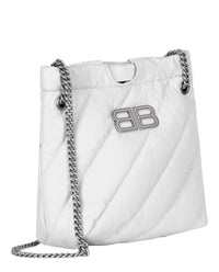 Balenciaga Womens Xs Quilted Crush Tote Bag
