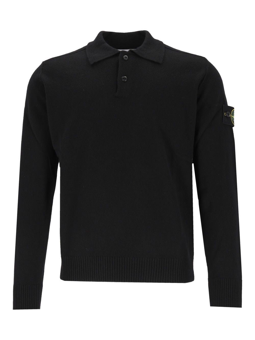 Stone Island Stone Island Men Rws Geelong Lightweight Wool Polo Sweater