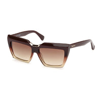 Max Mara Max Mara Sunglasses Square Full Rim, Dark Brown Frame and Brown Gradient Lens MM013750F