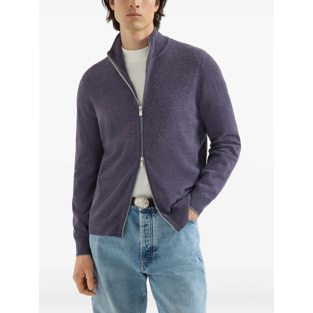 Brunello Cucinelli Purple Sweaters & Knitwear - Cardigans Men