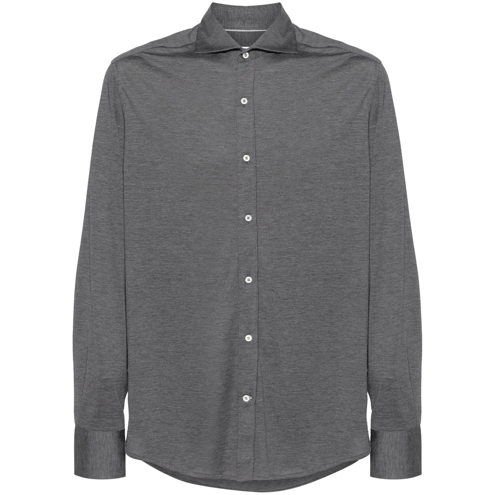 Brunello Cucinelli Grey Shirts Men