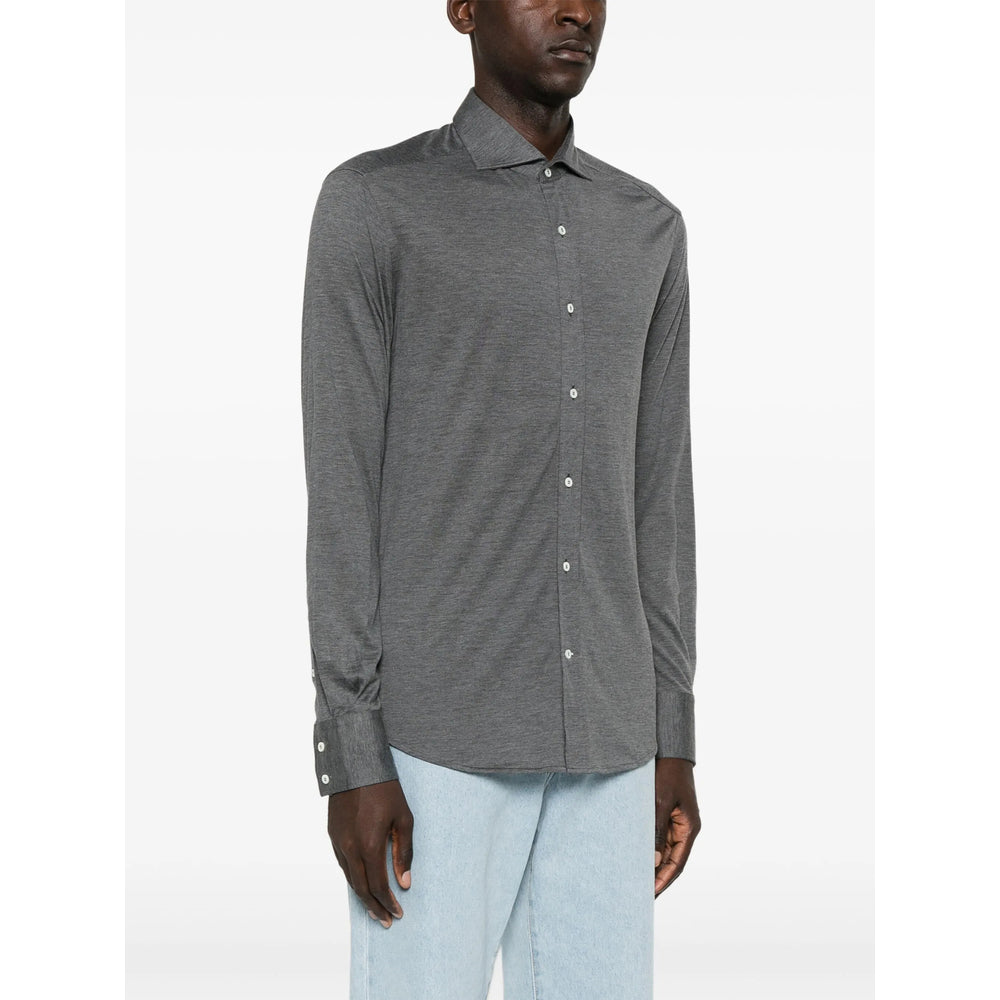 Brunello Cucinelli Grey Shirts Men