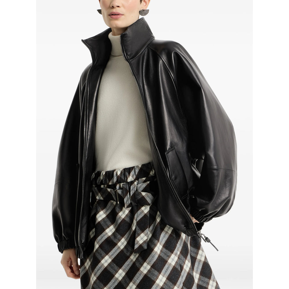 Brunello Cucinelli Black Jackets - Bomber Jackets Women