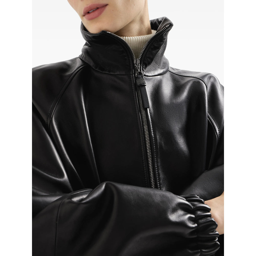 Brunello Cucinelli Black Jackets - Bomber Jackets Women