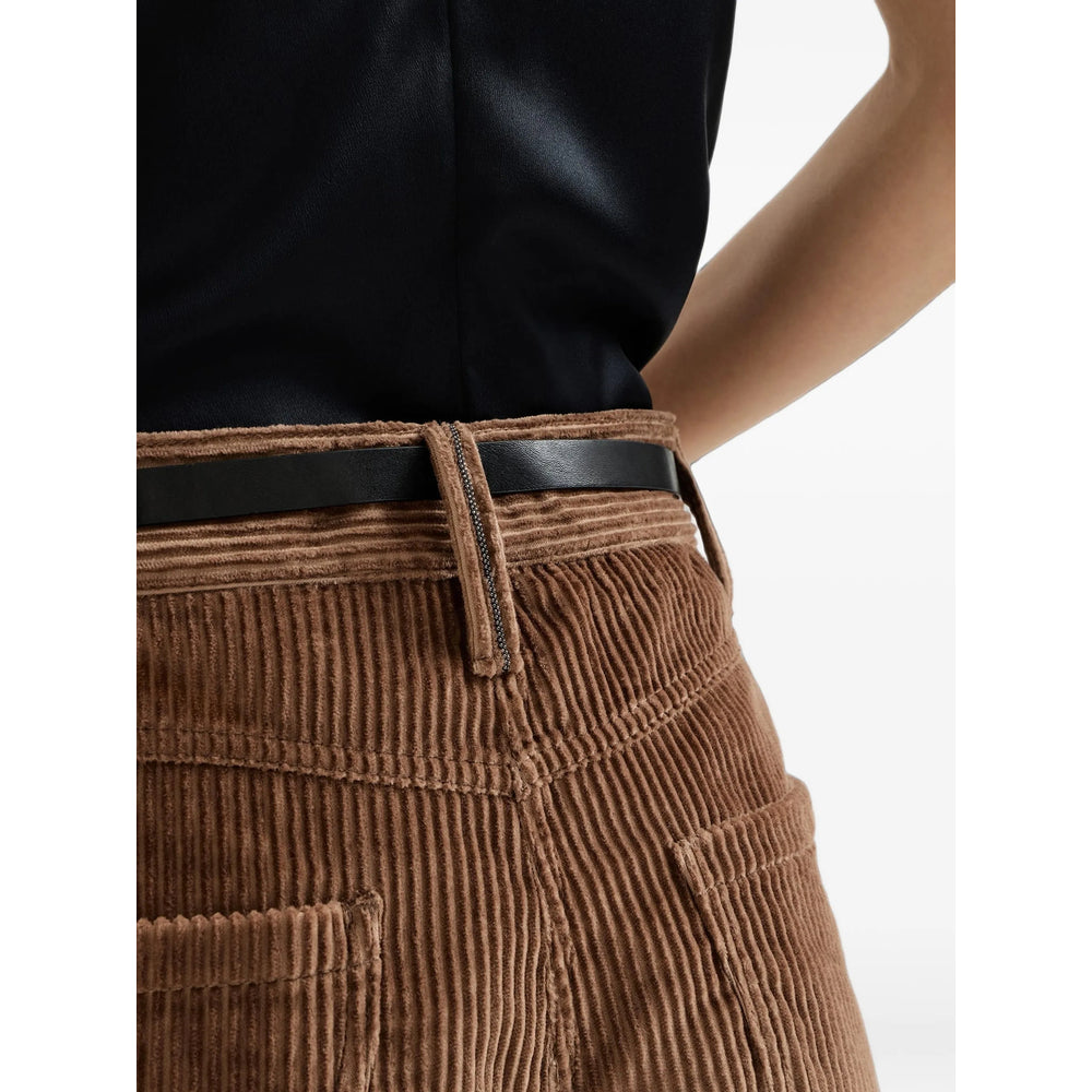 Brunello Cucinelli Brown Trousers - Straight Trousers Women