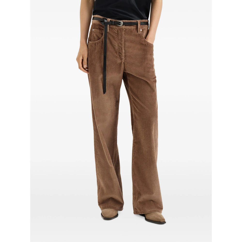 Brunello Cucinelli Brown Trousers - Straight Trousers Women