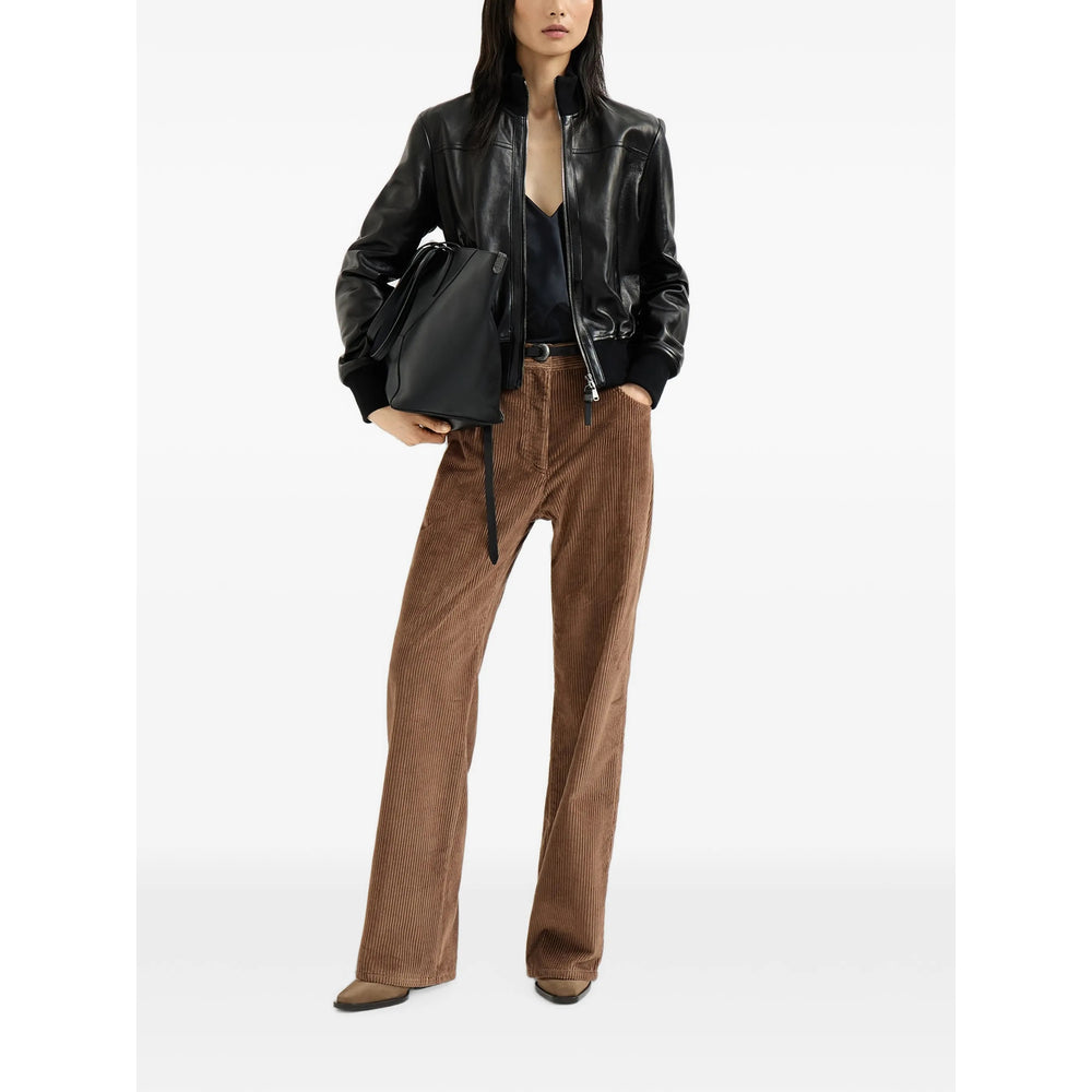 Brunello Cucinelli Brown Trousers - Straight Trousers Women