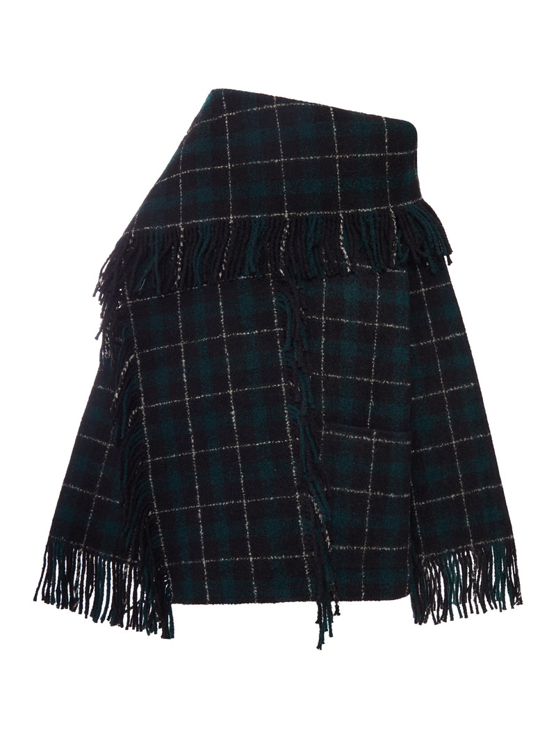 Toteme Women Wool Scarf-Design Fringed Jacket