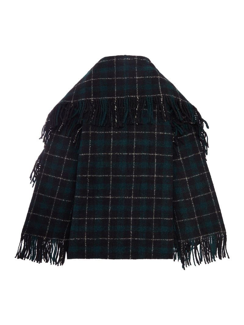 Toteme Women Wool Scarf-Design Fringed Jacket