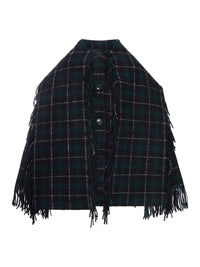 Toteme Women Wool Scarf-Design Fringed Jacket