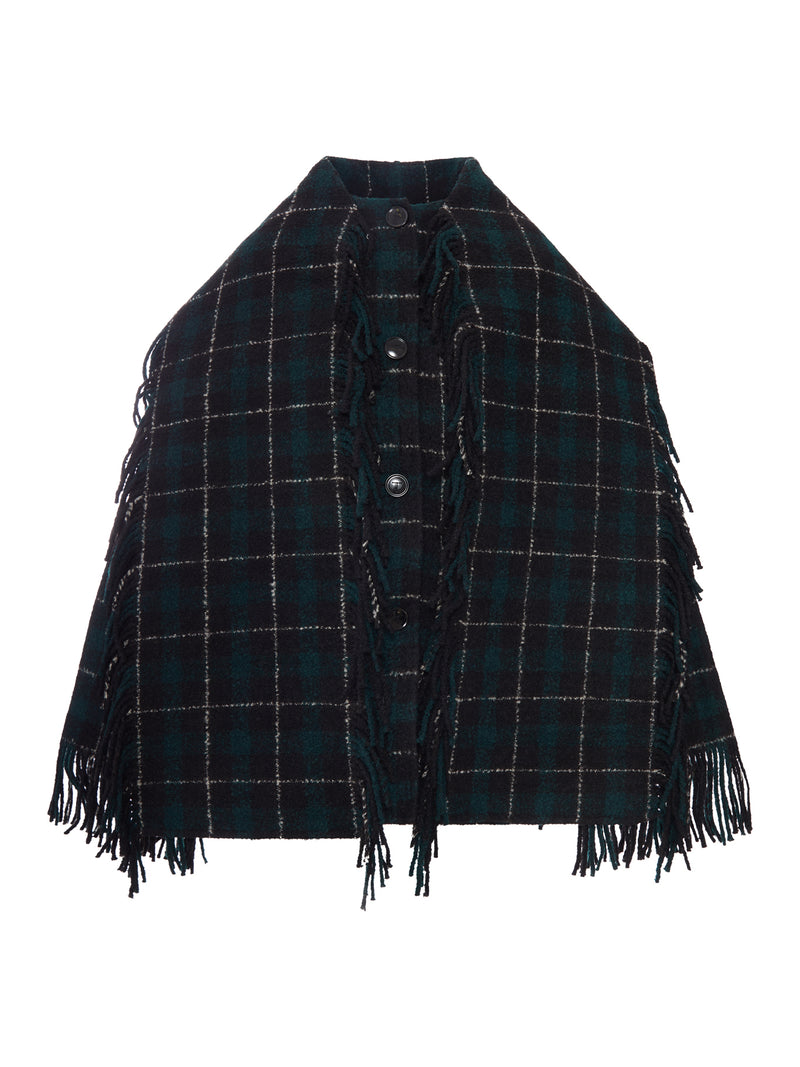 Toteme Women Wool Scarf-Design Fringed Jacket