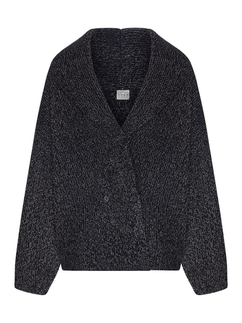 Toteme Women Oversized Cardigan In Mélange Knit