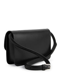 Toteme Toteme Women Black Leather Crossbody Bag With T-Lock Closure