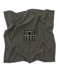 Toteme Toteme Women Black Silk Scarf With Monogram Detail