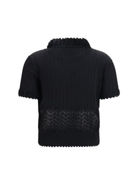 Alexander Mcqueen Women Open-Knit T-Shirt