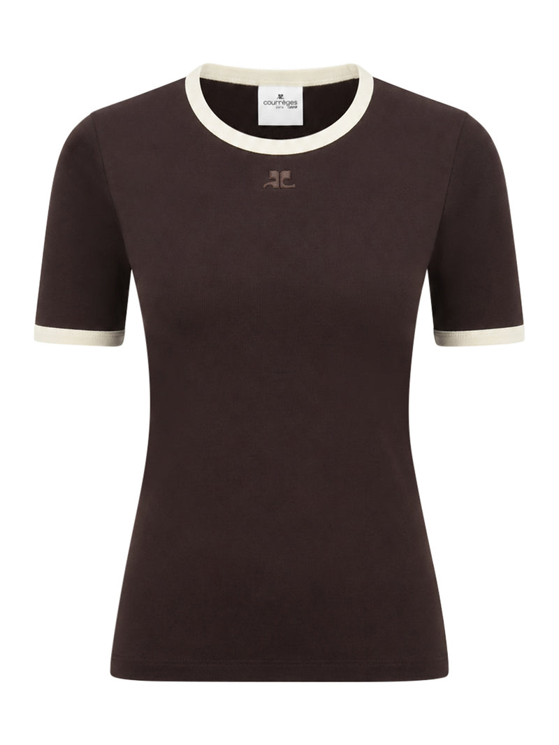 Courreges Courreges Women T-Shirt With Contrasting Trim