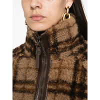 Brunello Cucinelli Brunello Cucinelli Brown Jackets - Faux Fur & Shearling Jackets Women