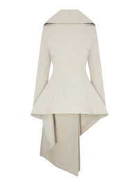 Alaia Alaia Women Asymmetric Double-Breasted Cotton Trench Coat