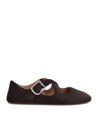 Alaia Women Crossed Ponyskin Ballerinas
