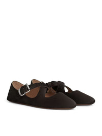 Alaia Women Crossed Ponyskin Ballerinas