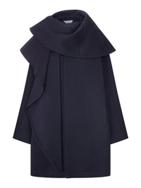 Bottega Veneta Women Coat With Oversized Draped Collar