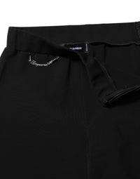 Dsquared² Black Polyester High Waisted Flared Women's Pants