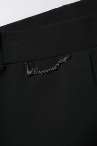 Dsquared² Black Polyester High Waisted Flared Women's Pants