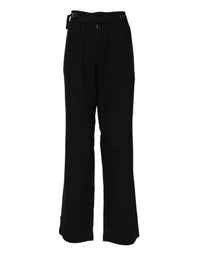 Ermanno Scervino Black Straight Fit High Waist Women's Pants