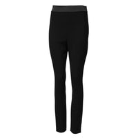 Dolce & Gabbana Black Wool Leggings Stretch Women's Pants