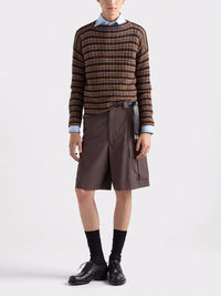 Prada Men Shetland Wool Boat Neck Sweater