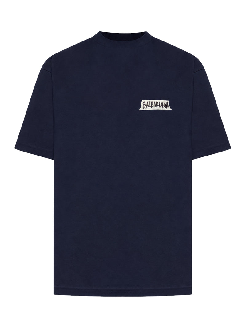 Balenciaga Men Men`S Medium Fit Masking Tape T-Shirt