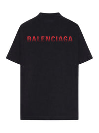 Balenciaga Men Oversized T-Shirt With Gradient Print On The Back