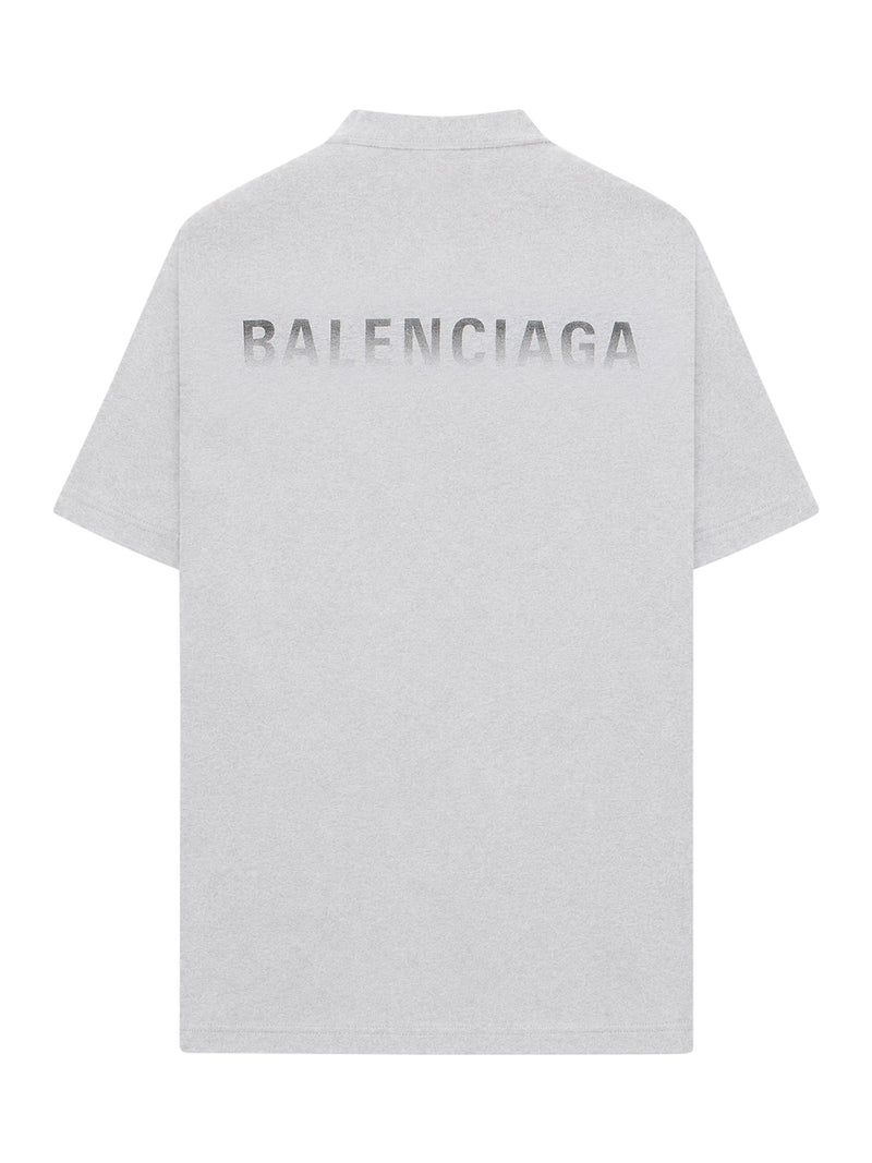 Balenciaga Men Oversized T-Shirt With Gradient Print On The Back
