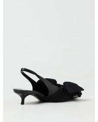 Balenciaga Knotted Slingback Pumps Kitten Heel Women Black High Heel Shoes