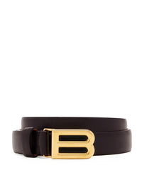 Balenciaga Balenciaga Women Bolero B Belt In Smooth Mocha Calfskin With Antique Gold-Tone Hardware