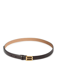 Balenciaga Balenciaga Women Bolero B Belt In Smooth Mocha Calfskin With Antique Gold-Tone Hardware