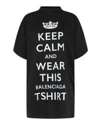 Balenciaga Womens Oversized Keep Calm T-Shirt