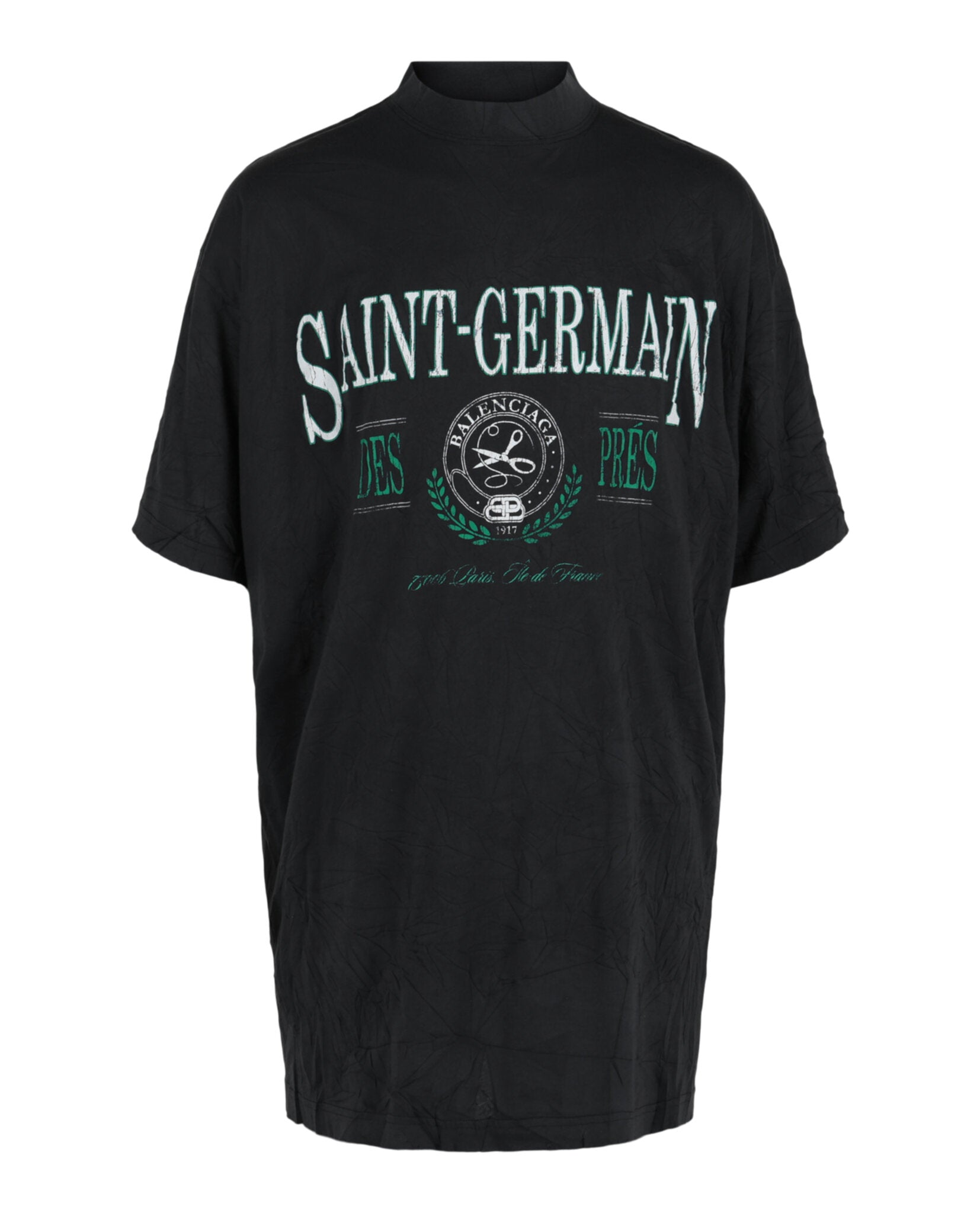 Balenciaga Balenciaga Mens Saint-Germain Wrinkled Oversized T-Shirt