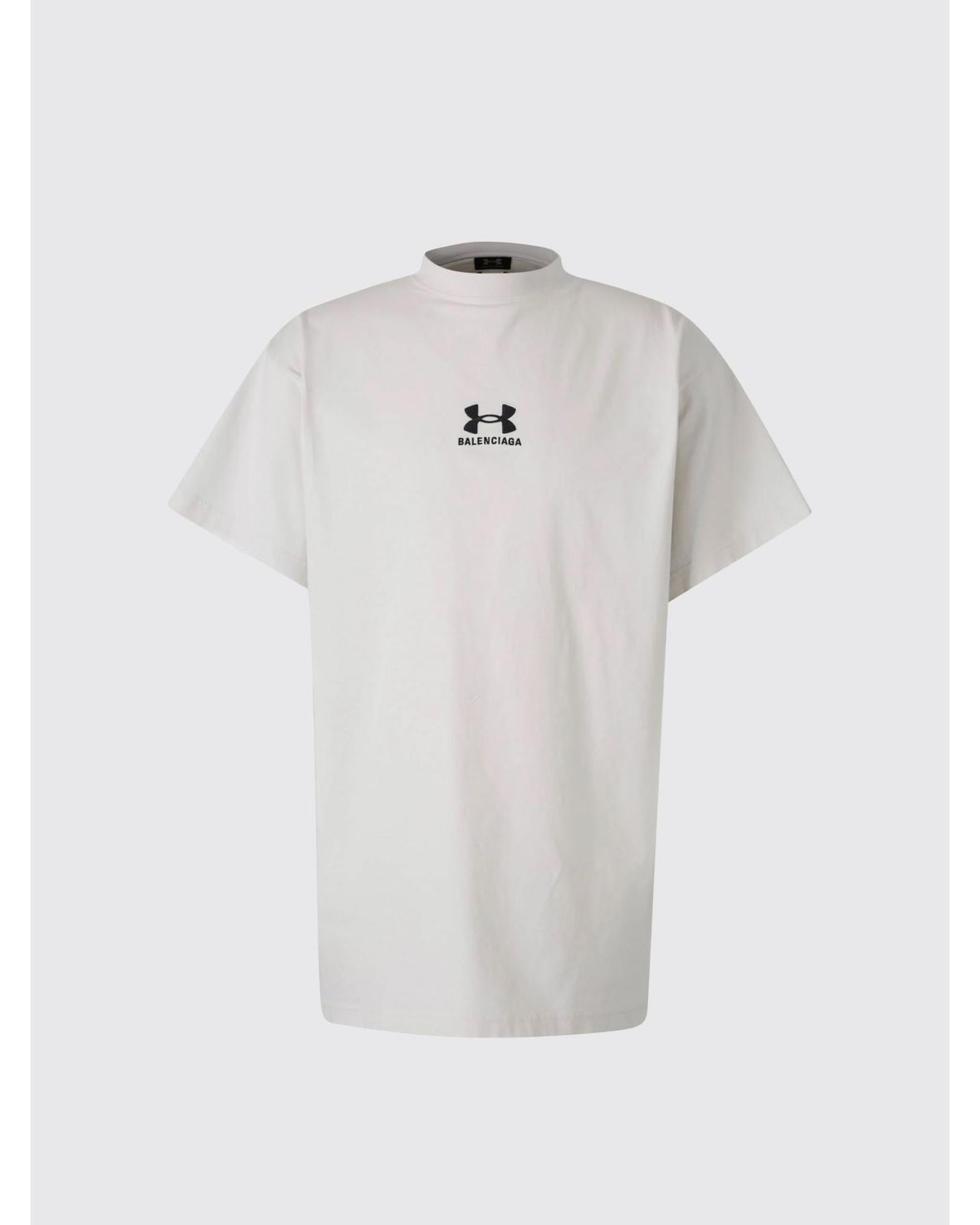 Balenciaga Oversized Crew Neck Short Sleeve Tee Men White T-Shirts Regular S White