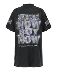 Balenciaga Womens Oversized See Now Buy Now Inside Out T-Shirt