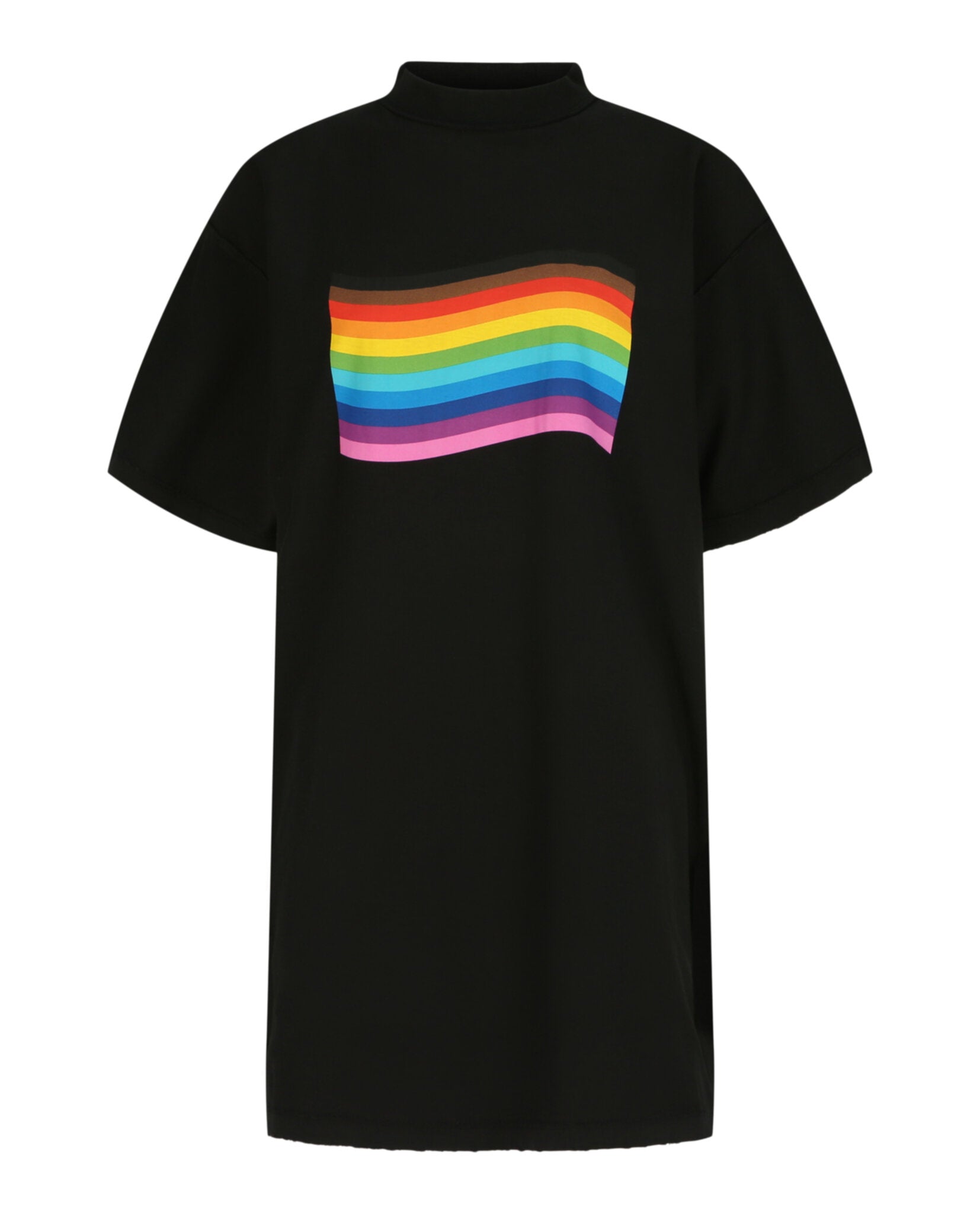 Balenciaga Balenciaga Womens Inside Out Rainbow Flag T-Shirt