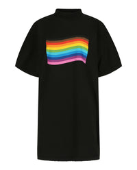 Balenciaga Balenciaga Womens Inside Out Rainbow Flag T-Shirt