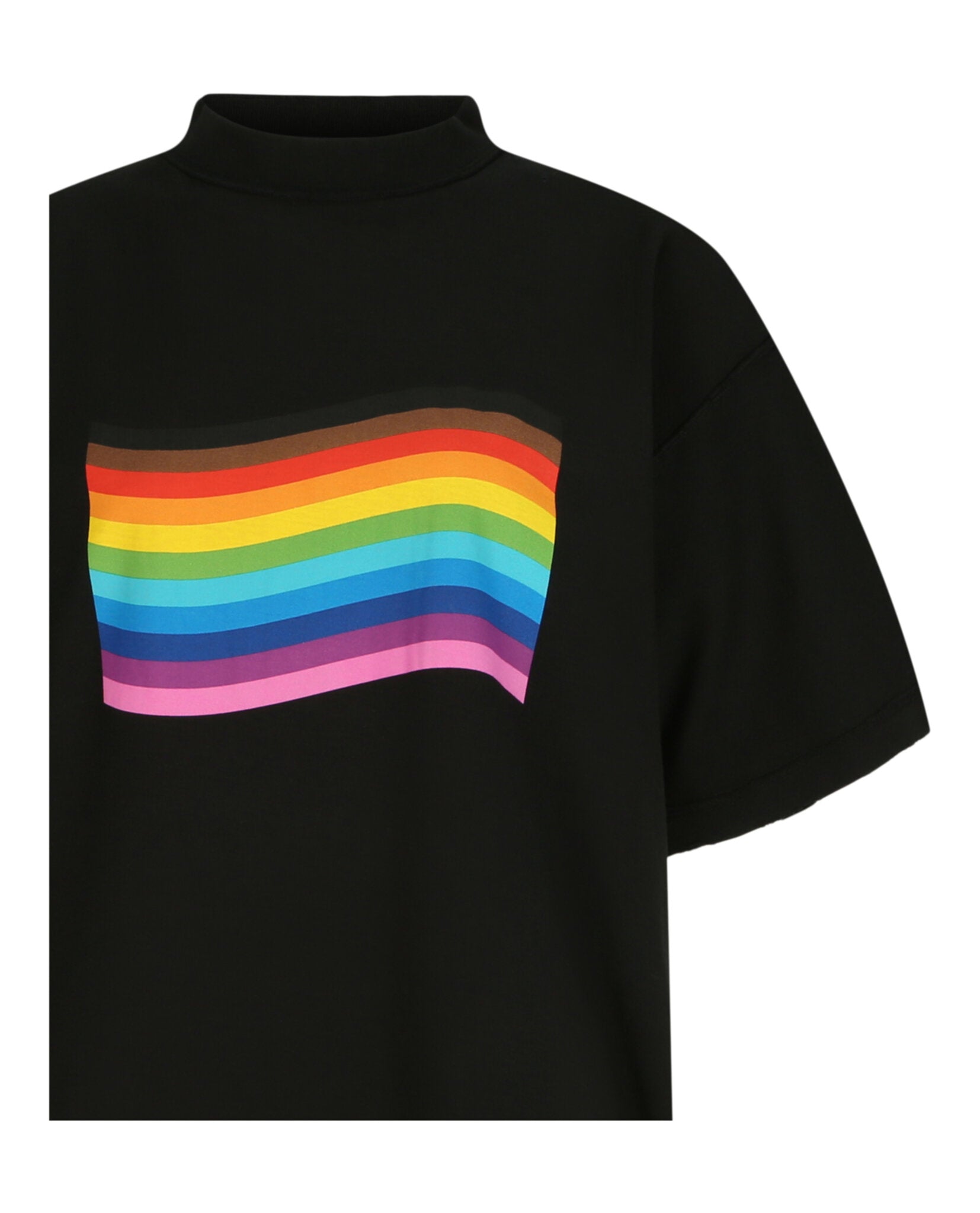 Balenciaga Balenciaga Womens Inside Out Rainbow Flag T-Shirt