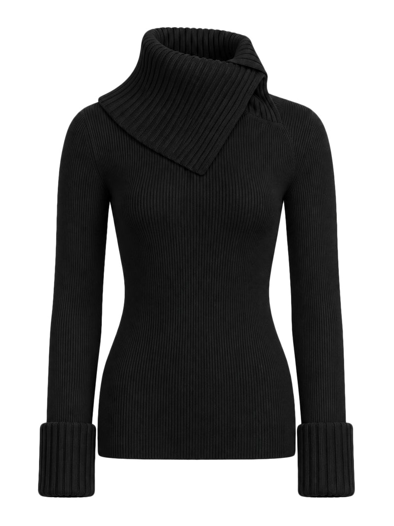 Sportmax Women Fitted Stretch Wool Sweater