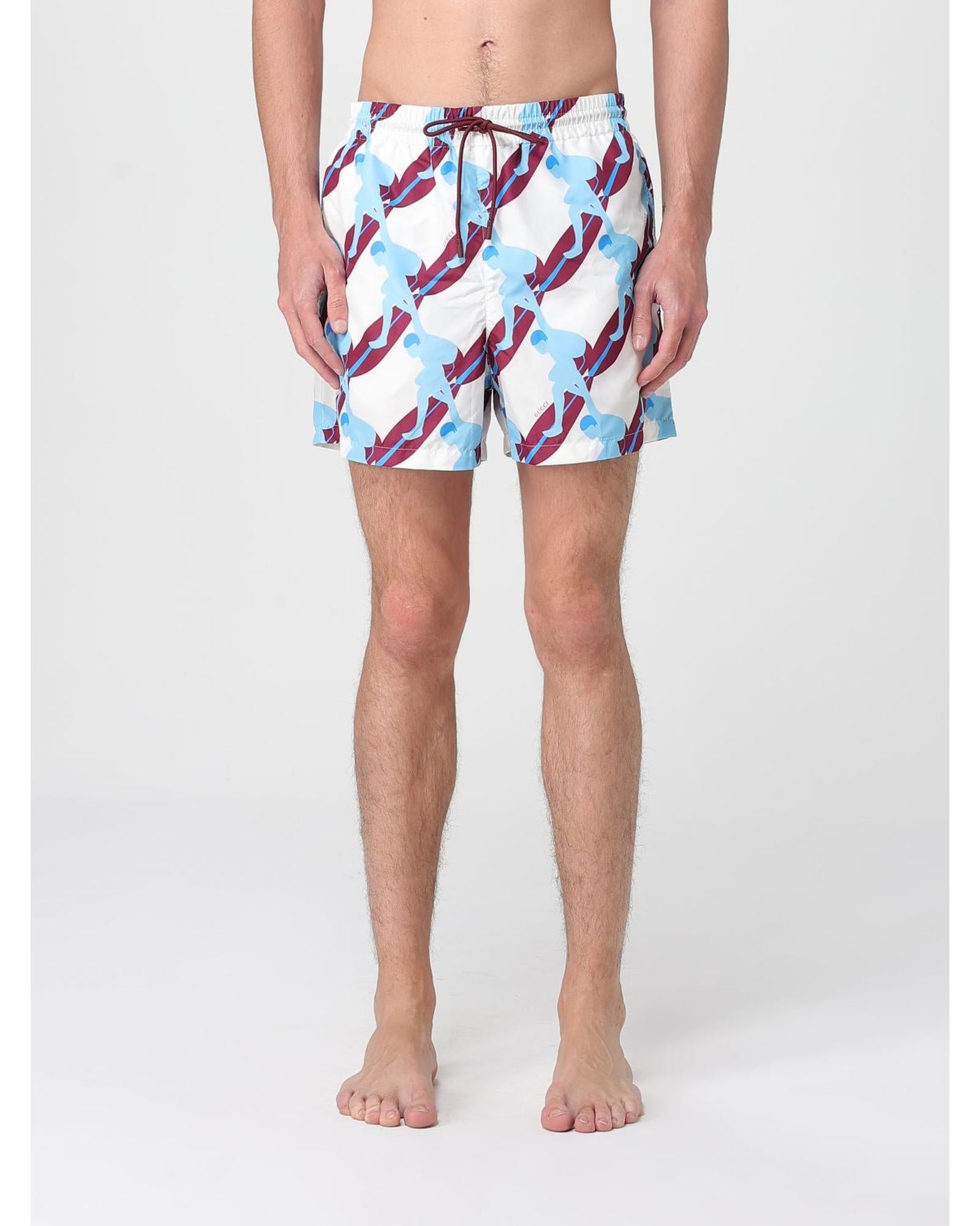 Gucci Swim Trunks Recycled Polyester Men Multicolor Swimwear 48" Waist Multicolor