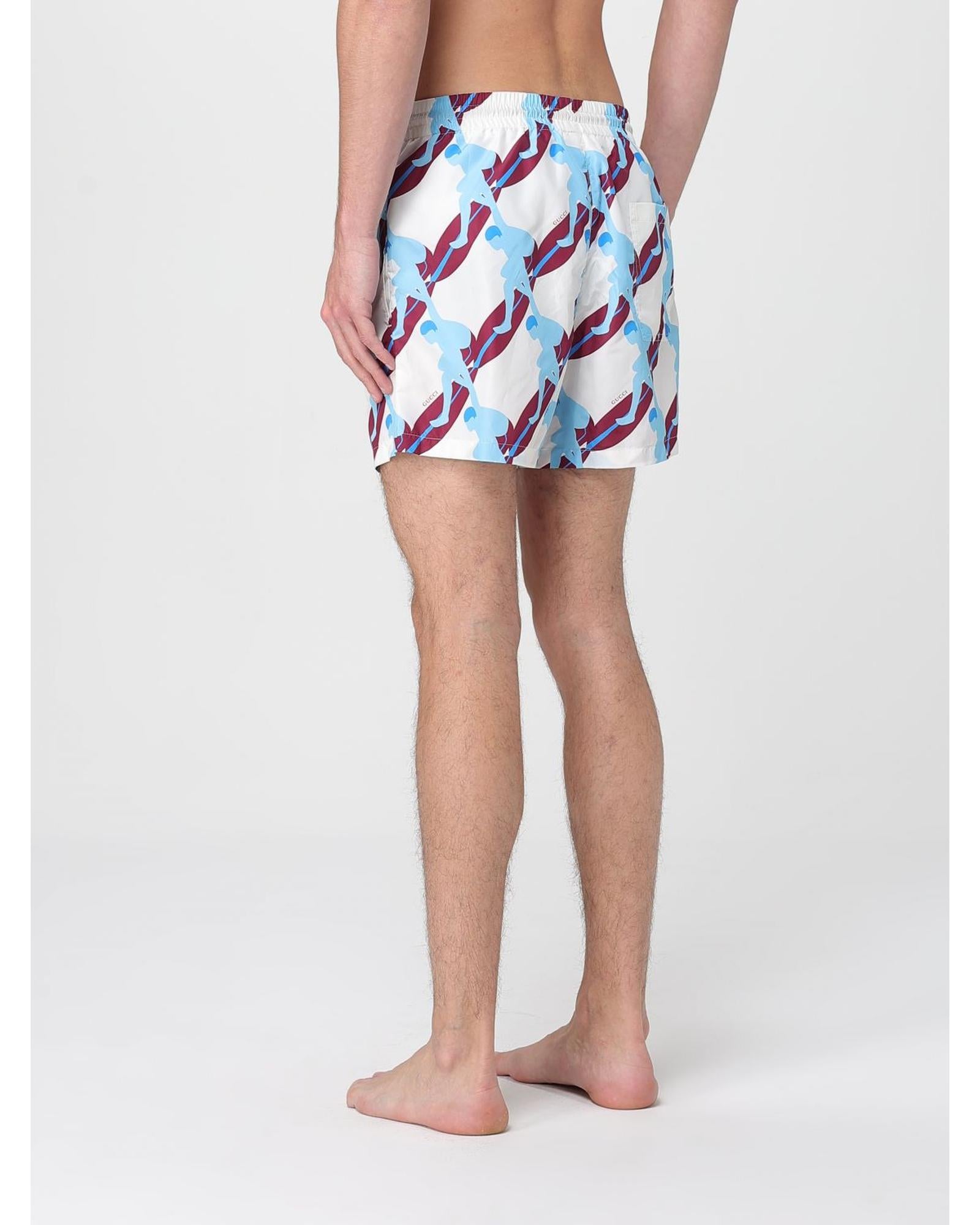 Gucci Swim Trunks Recycled Polyester Men Multicolor Swimwear