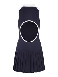 Miu Miu Miu Miu Women New Balance X Miu Miu Sleeveless Polo-Neck Dress With Pleated Skirt, Featuring Coco Gauff