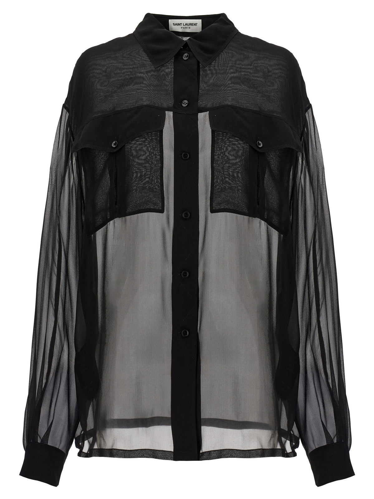 Saint Laurent Women Silk Muslin Shirt