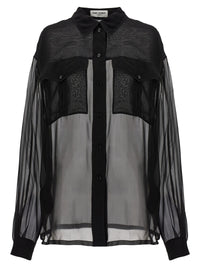 Saint Laurent Women Silk Muslin Shirt
