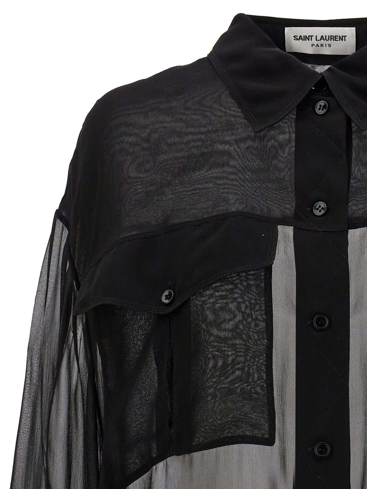 Saint Laurent Women Silk Muslin Shirt